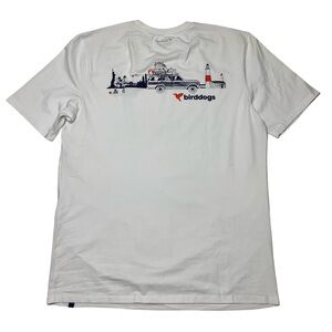 Birddogs Graphic White Tee Shirt Mens Size Large